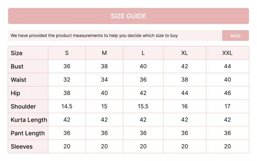 size chart image